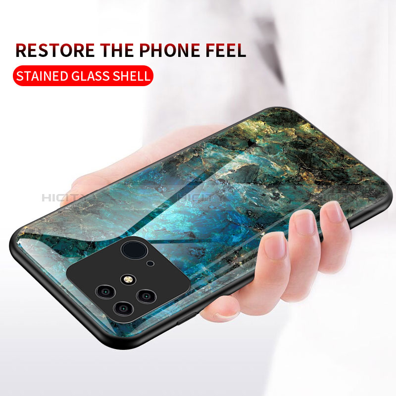 Custodia Silicone Gel Laterale Fantasia Modello Specchio Cover per Xiaomi Redmi 10 India