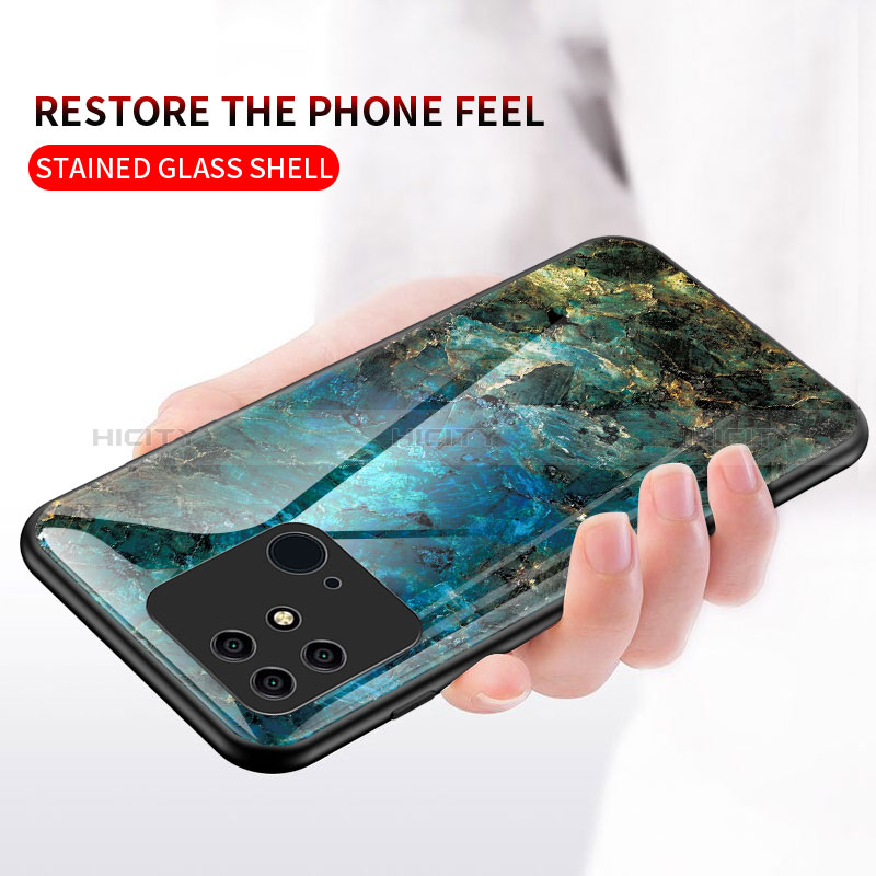 Custodia Silicone Gel Laterale Fantasia Modello Specchio Cover per Xiaomi Redmi 10 Power