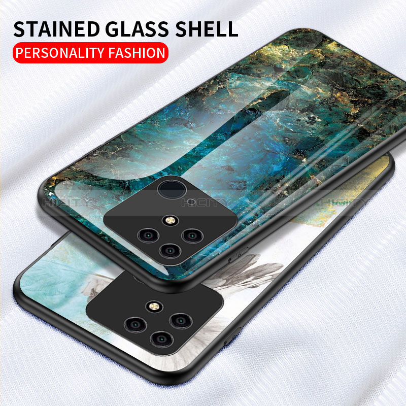 Custodia Silicone Gel Laterale Fantasia Modello Specchio Cover per Xiaomi Redmi 10 Power