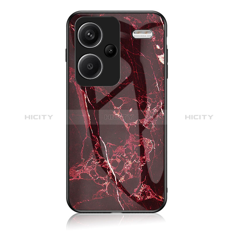 Custodia Silicone Gel Laterale Fantasia Modello Specchio Cover per Xiaomi Redmi Note 13 Pro+ Plus 5G Rosso