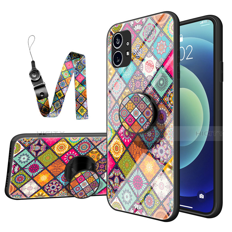 Custodia Silicone Gel Laterale Fantasia Modello Specchio Cover S01 per Nothing Phone 1 Multicolore