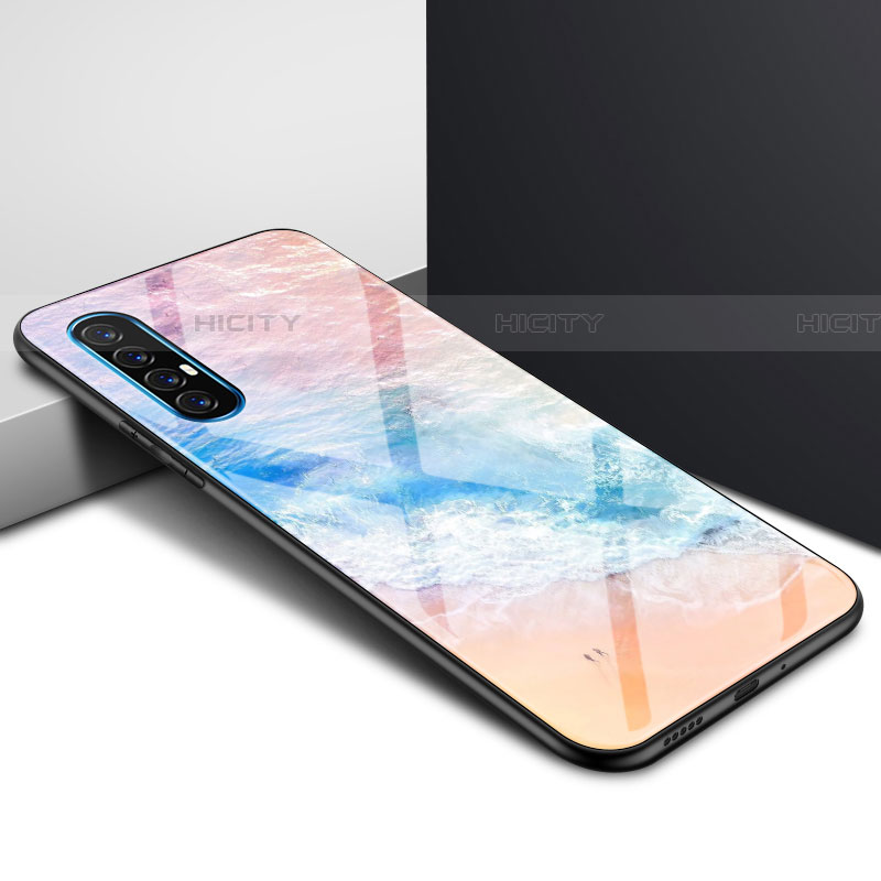 Custodia Silicone Gel Laterale Fantasia Modello Specchio Cover S01 per Oppo Find X2 Neo