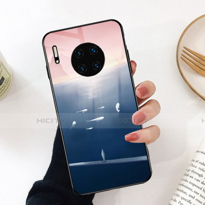 Custodia Silicone Gel Laterale Fantasia Modello Specchio Cover S02 per Huawei Mate 30 Colorato