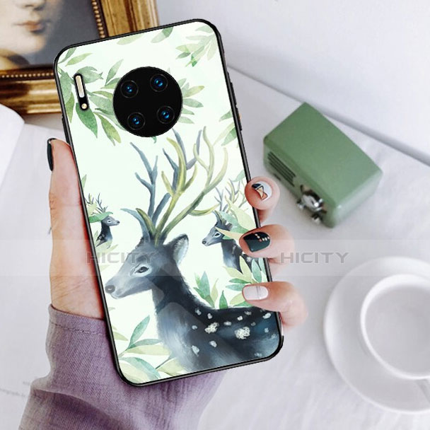 Custodia Silicone Gel Laterale Fantasia Modello Specchio Cover S02 per Huawei Mate 30 Pro