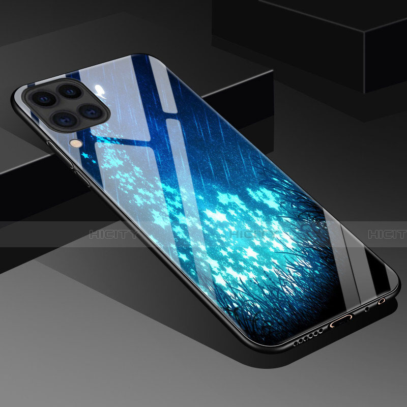 Custodia Silicone Gel Laterale Fantasia Modello Specchio Cover S02 per Huawei Nova 7i Ciano