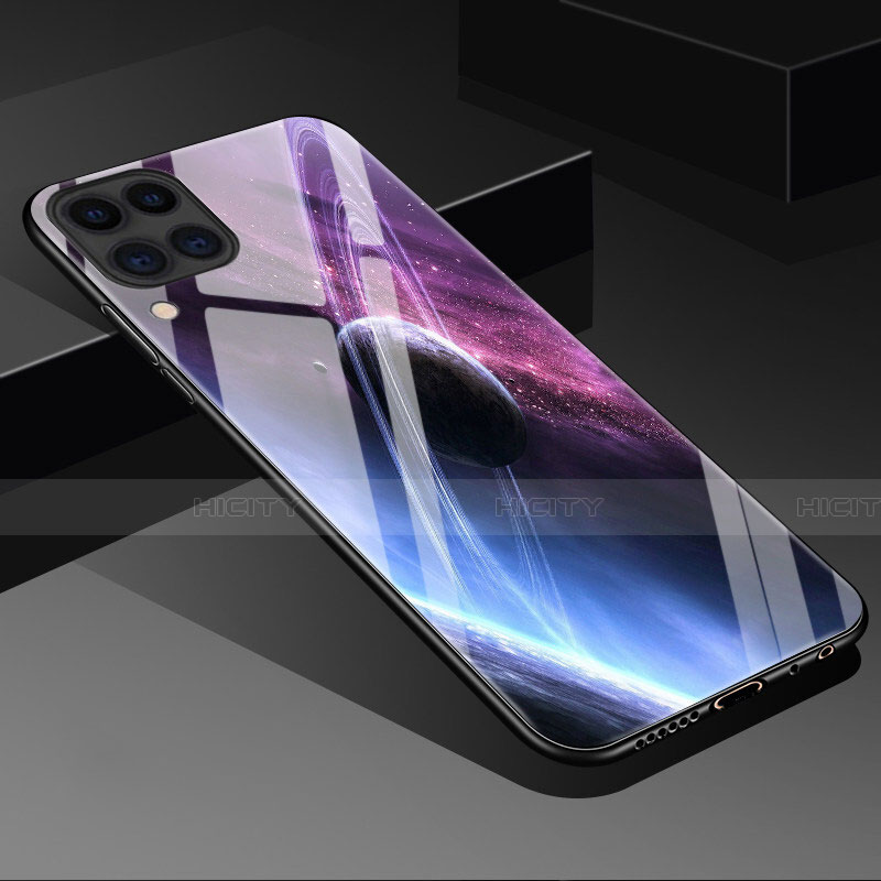 Custodia Silicone Gel Laterale Fantasia Modello Specchio Cover S02 per Huawei Nova 7i Viola