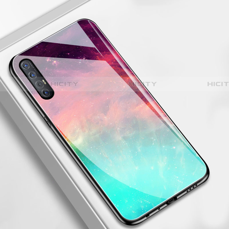 Custodia Silicone Gel Laterale Fantasia Modello Specchio Cover S02 per Oppo Find X2 Neo