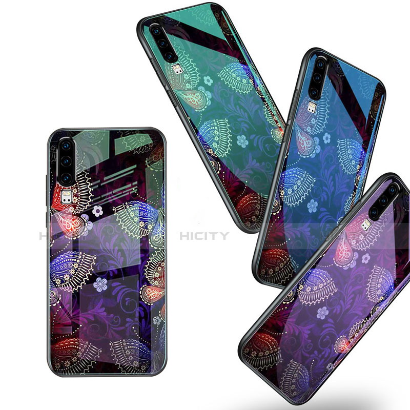 Custodia Silicone Gel Laterale Fantasia Modello Specchio Cover S03 per Huawei P30