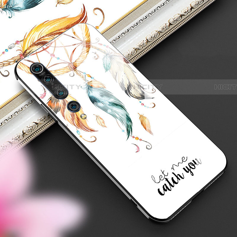 Custodia Silicone Gel Laterale Fantasia Modello Specchio Cover S03 per Xiaomi Mi 10 Pro Giallo