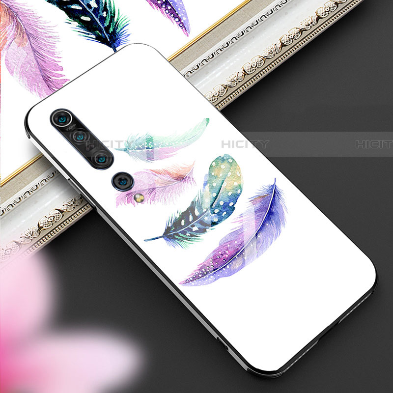 Custodia Silicone Gel Laterale Fantasia Modello Specchio Cover S03 per Xiaomi Mi 10 Pro Viola