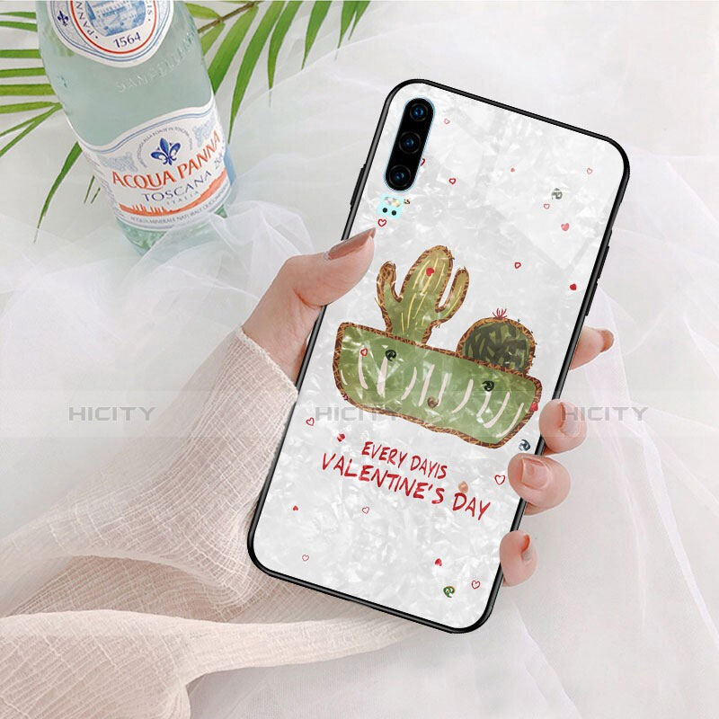 Custodia Silicone Gel Laterale Fantasia Modello Specchio Cover S04 per Huawei P30 Multicolore