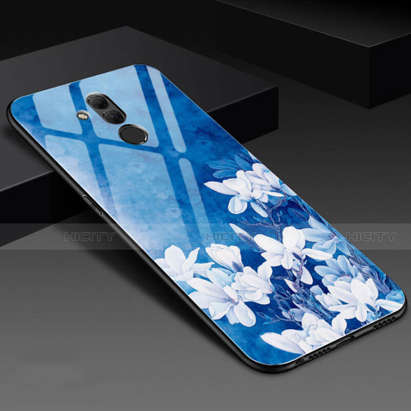 Custodia Silicone Gel Laterale Fiori Specchio Cover H02 per Huawei Mate 20 Lite