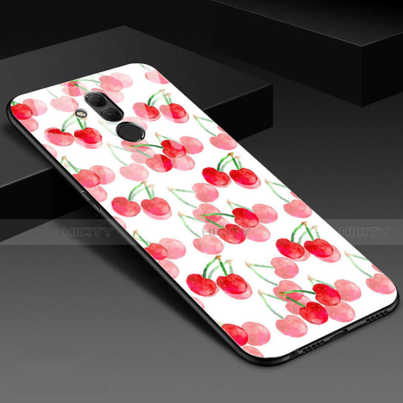 Custodia Silicone Gel Laterale Fiori Specchio Cover H02 per Huawei Mate 20 Lite Rosa