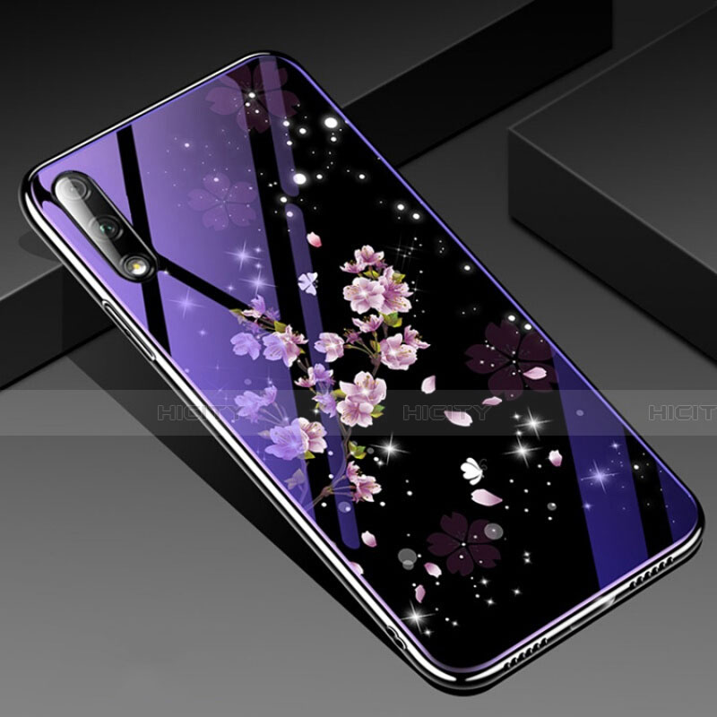 Custodia Silicone Gel Laterale Fiori Specchio Cover per Huawei Honor 9X