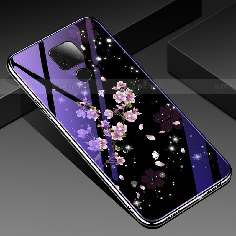 Custodia Silicone Gel Laterale Fiori Specchio Cover per Huawei Nova 5z Multicolore