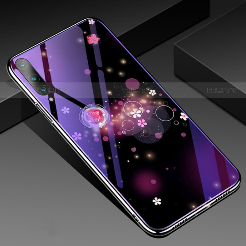 Custodia Silicone Gel Laterale Fiori Specchio Cover per Huawei Y9s