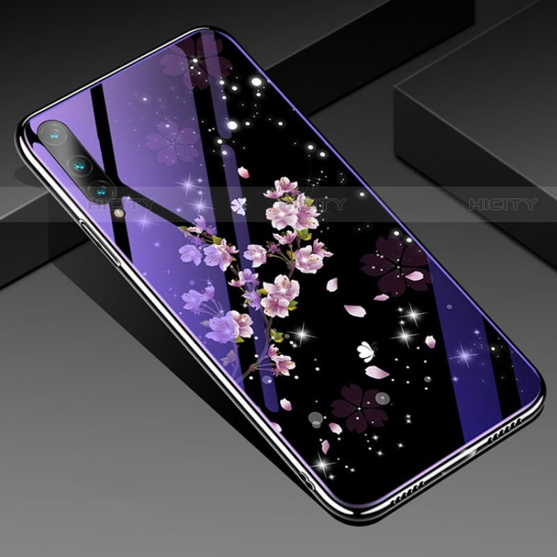 Custodia Silicone Gel Laterale Fiori Specchio Cover per Huawei Y9s