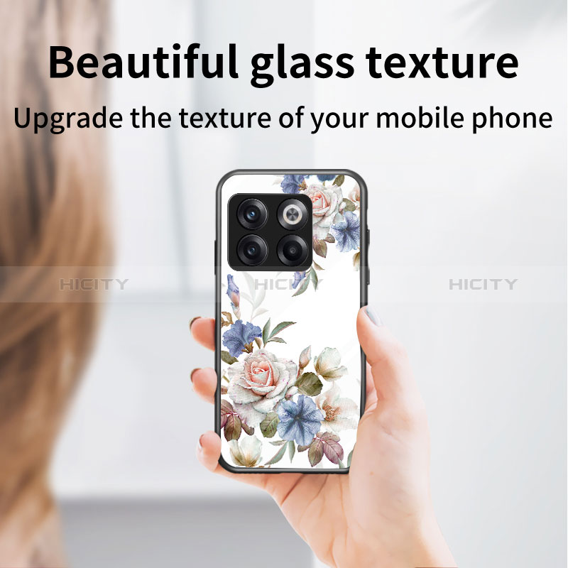 Custodia Silicone Gel Laterale Fiori Specchio Cover per OnePlus 10T 5G