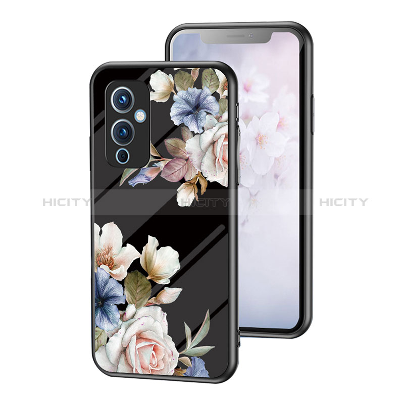 Custodia Silicone Gel Laterale Fiori Specchio Cover per OnePlus 9 5G