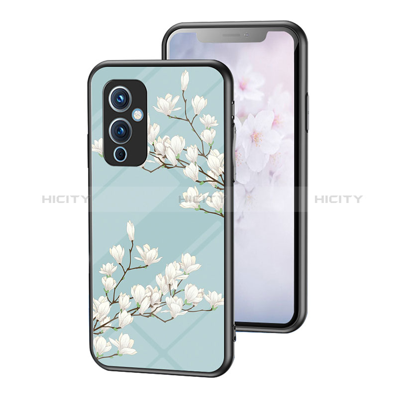 Custodia Silicone Gel Laterale Fiori Specchio Cover per OnePlus 9 5G