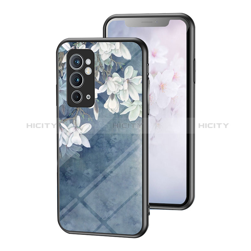 Custodia Silicone Gel Laterale Fiori Specchio Cover per OnePlus 9RT 5G