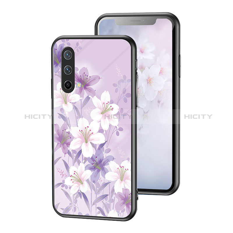 Custodia Silicone Gel Laterale Fiori Specchio Cover per OnePlus Nord CE 5G