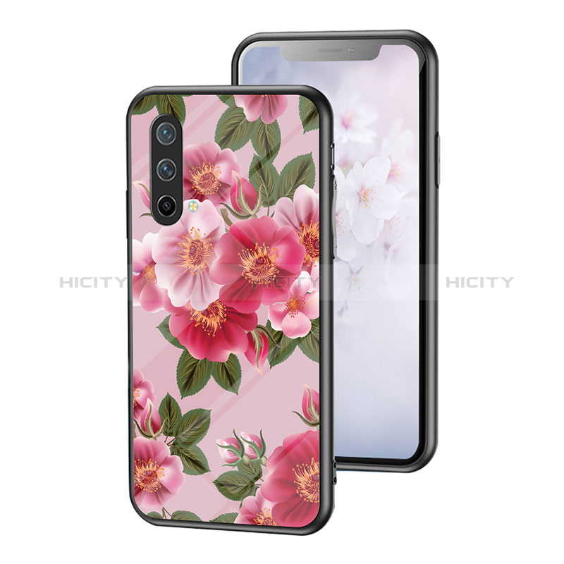 Custodia Silicone Gel Laterale Fiori Specchio Cover per OnePlus Nord CE 5G