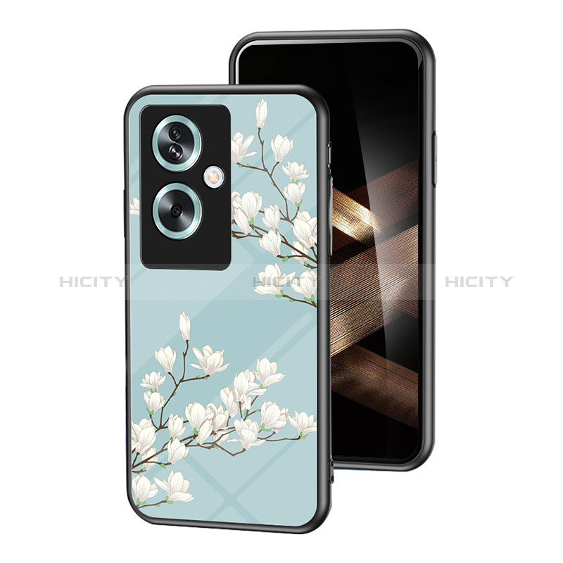 Custodia Silicone Gel Laterale Fiori Specchio Cover per Oppo A2 5G