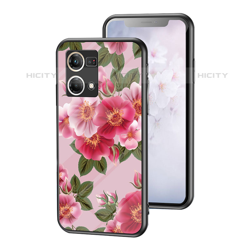 Custodia Silicone Gel Laterale Fiori Specchio Cover per Oppo F21s Pro 4G