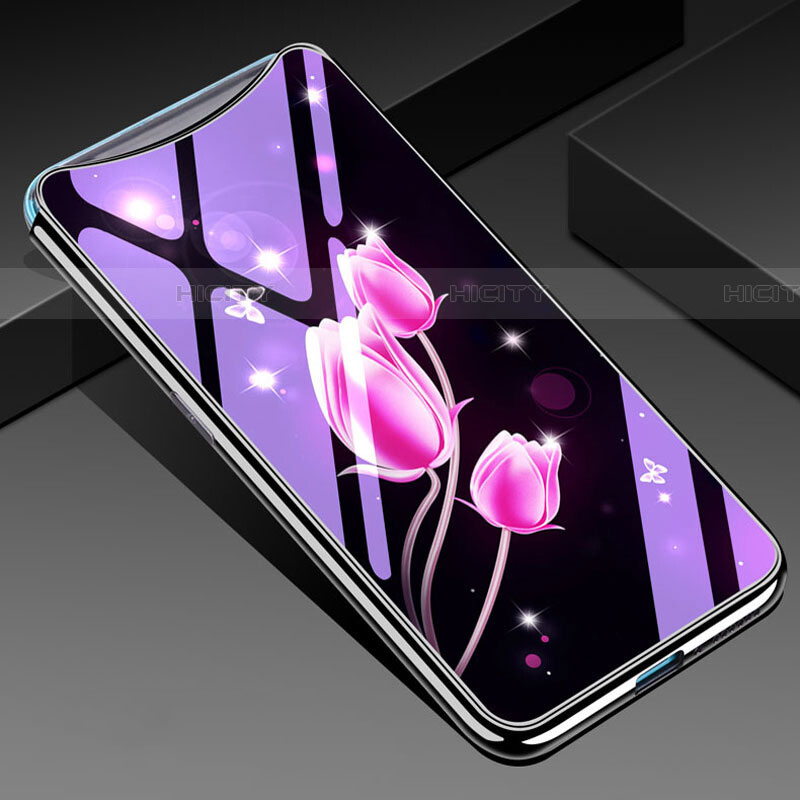 Custodia Silicone Gel Laterale Fiori Specchio Cover per Oppo Find X