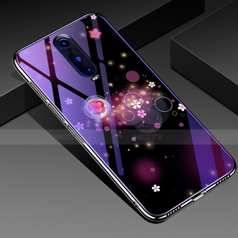 Custodia Silicone Gel Laterale Fiori Specchio Cover per Oppo R17 Pro