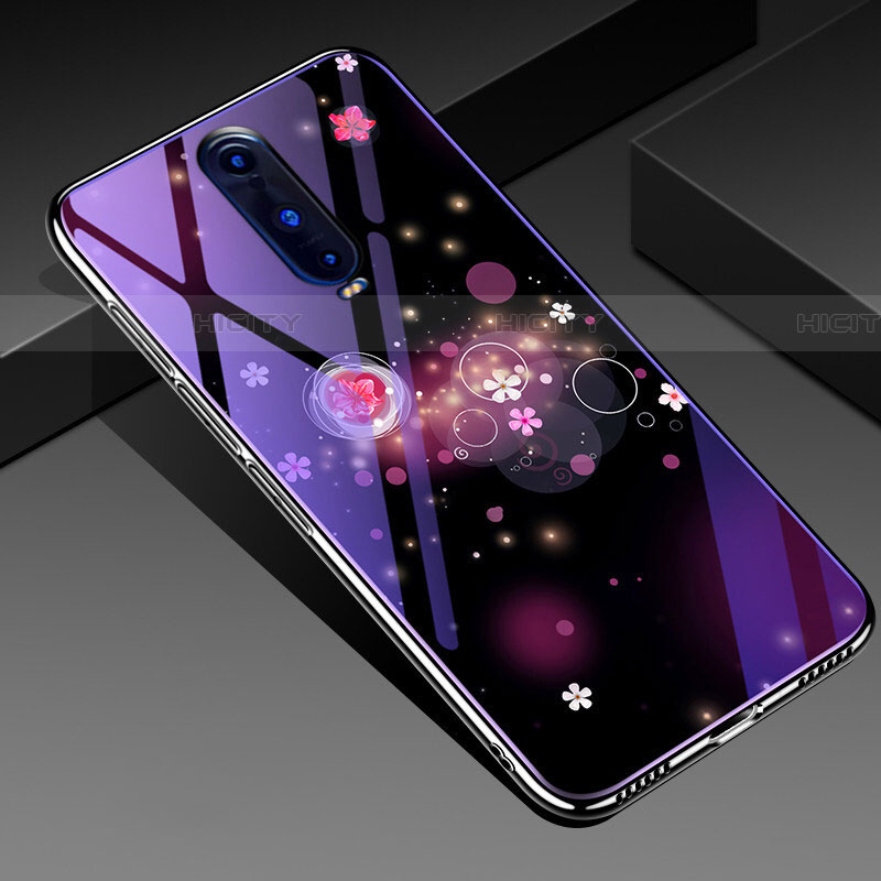 Custodia Silicone Gel Laterale Fiori Specchio Cover per Oppo RX17 Pro