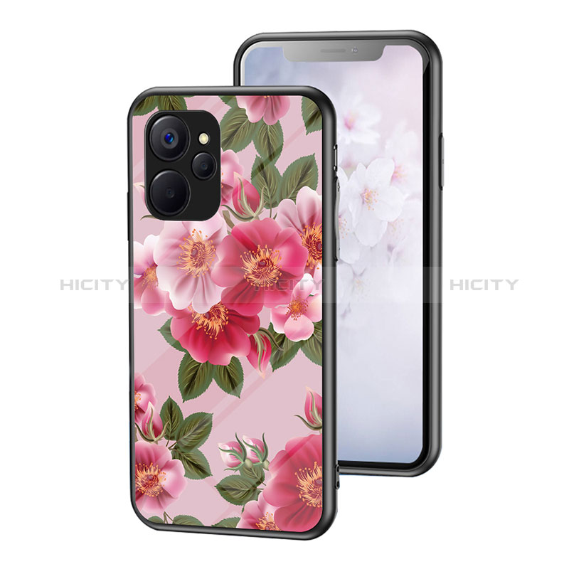 Custodia Silicone Gel Laterale Fiori Specchio Cover per Realme 10T 5G