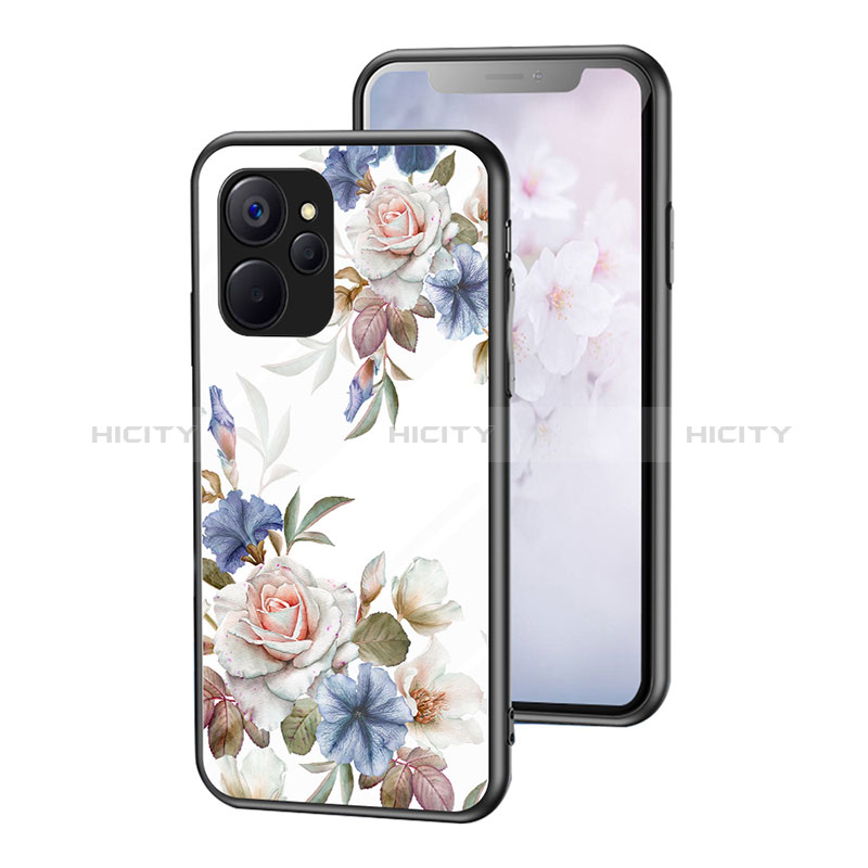 Custodia Silicone Gel Laterale Fiori Specchio Cover per Realme 9i 5G