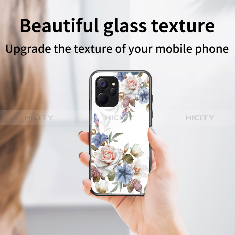 Custodia Silicone Gel Laterale Fiori Specchio Cover per Realme 9i 5G