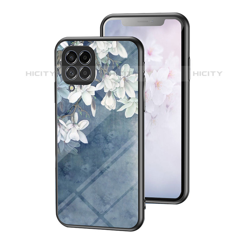 Custodia Silicone Gel Laterale Fiori Specchio Cover per Samsung Galaxy M53 5G