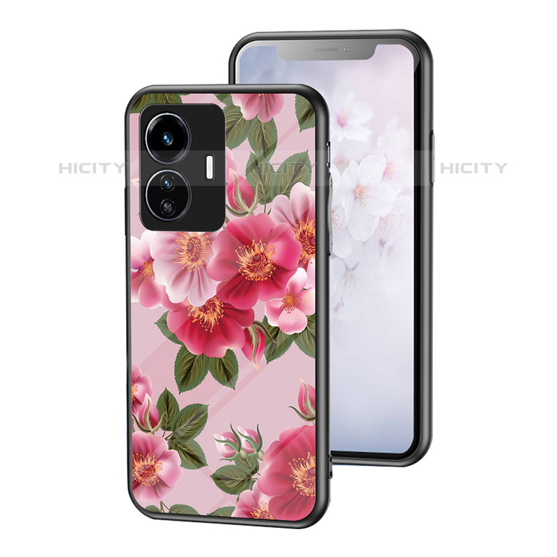 Custodia Silicone Gel Laterale Fiori Specchio Cover per Vivo iQOO Z6 Lite 5G