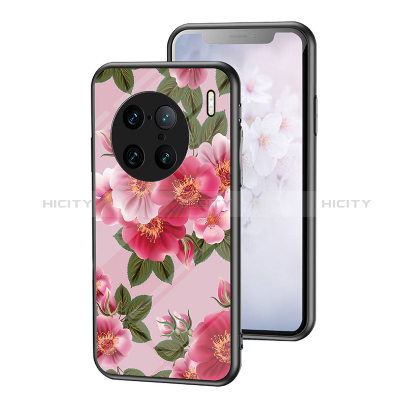 Custodia Silicone Gel Laterale Fiori Specchio Cover per Vivo X90 Pro+ Plus 5G