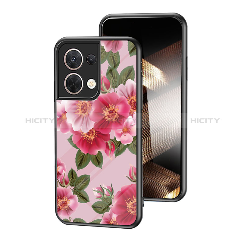 Custodia Silicone Gel Laterale Fiori Specchio Cover per Xiaomi Redmi Note 13 Pro 5G