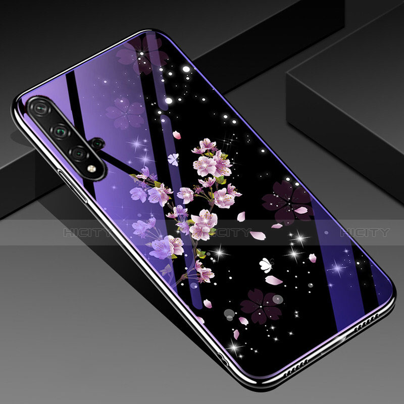 Custodia Silicone Gel Laterale Fiori Specchio Cover S01 per Huawei Honor 20S