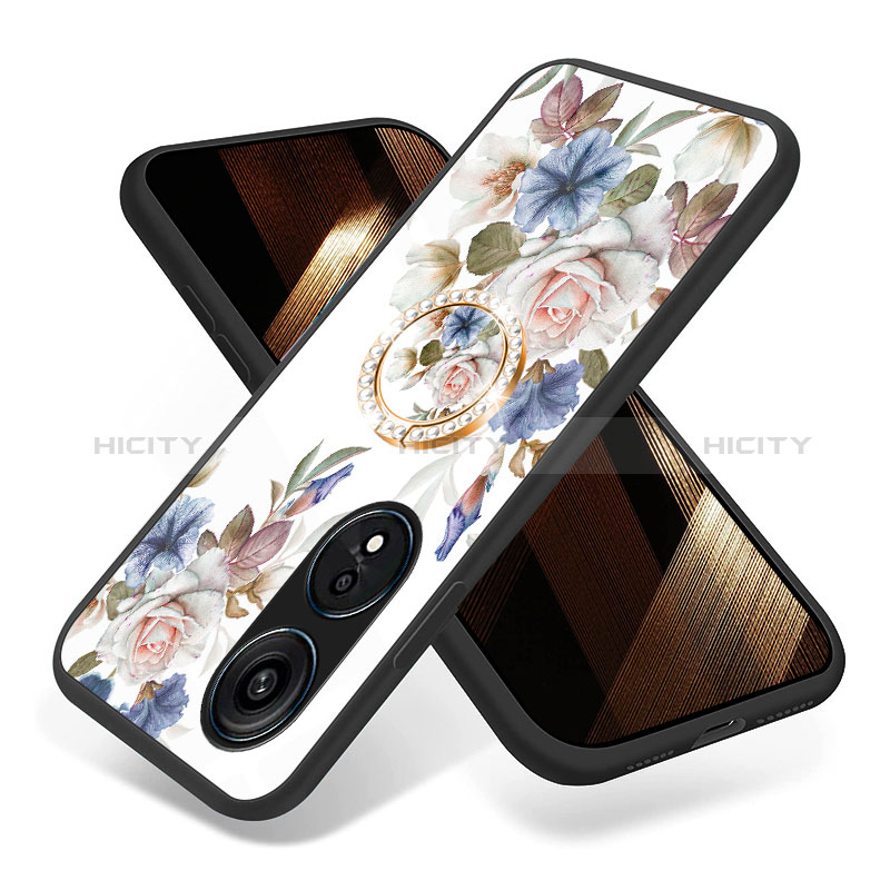 Custodia Silicone Gel Laterale Fiori Specchio Cover S01 per Huawei Honor X5 Plus