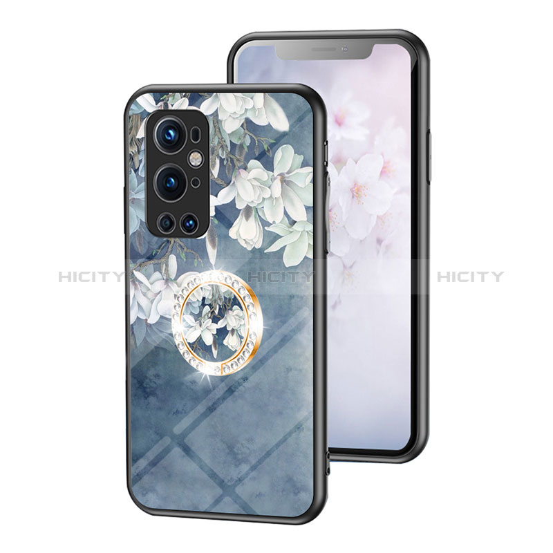 Custodia Silicone Gel Laterale Fiori Specchio Cover S01 per OnePlus 9 Pro 5G