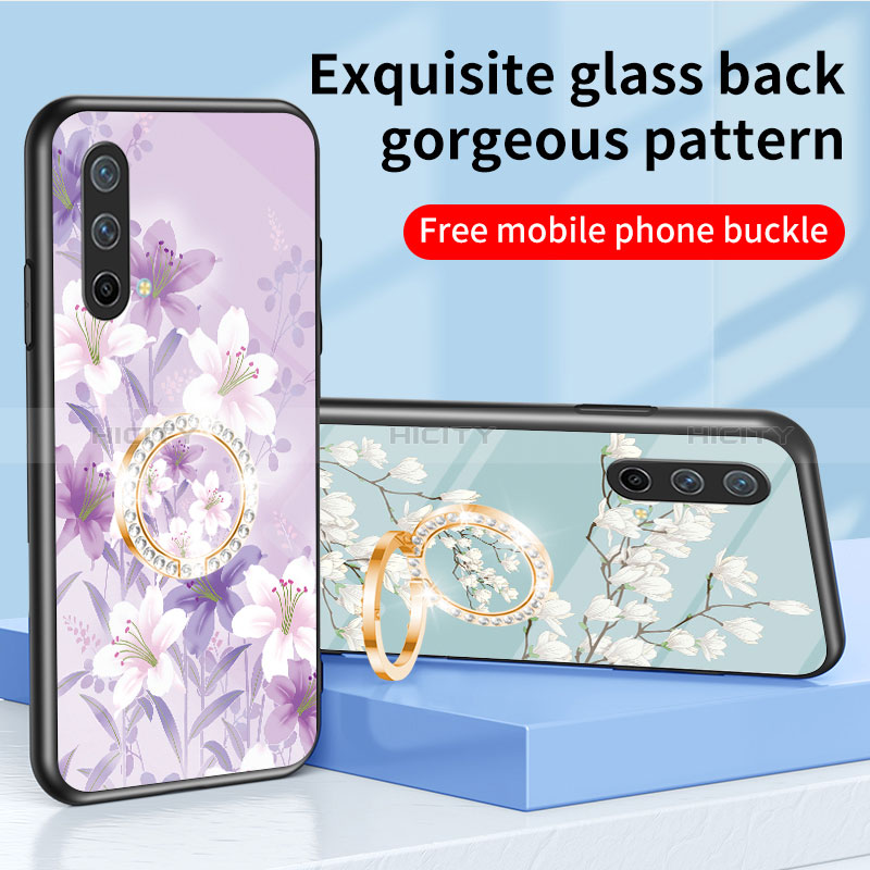 Custodia Silicone Gel Laterale Fiori Specchio Cover S01 per OnePlus Nord CE 5G