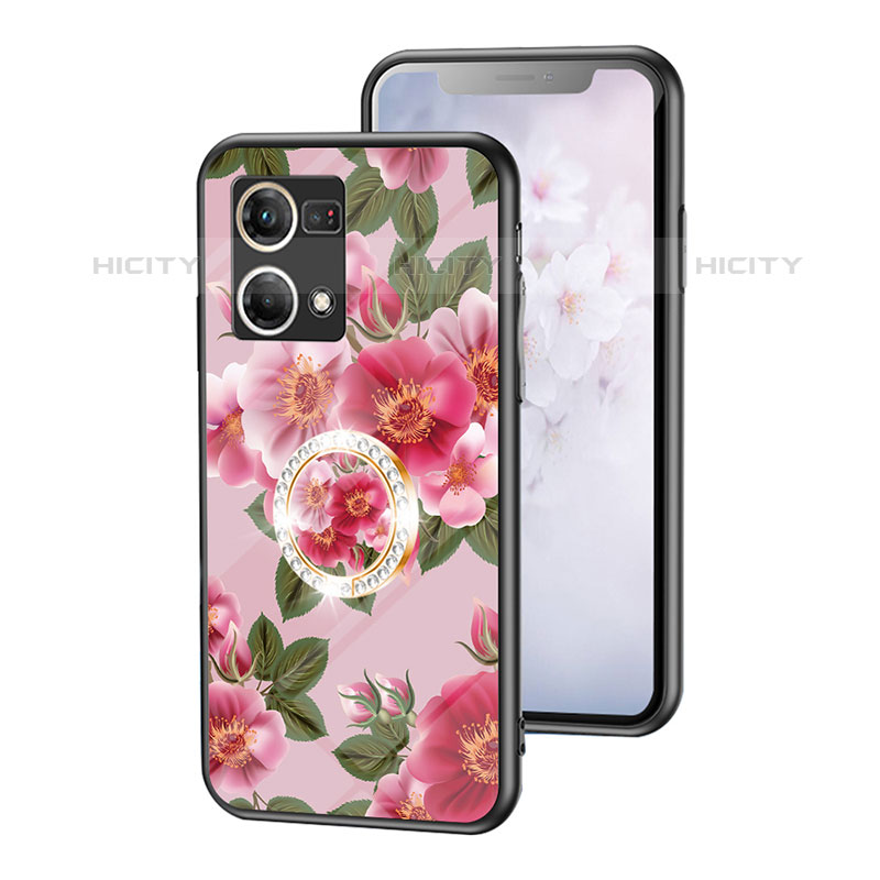 Custodia Silicone Gel Laterale Fiori Specchio Cover S01 per Oppo F21s Pro 4G