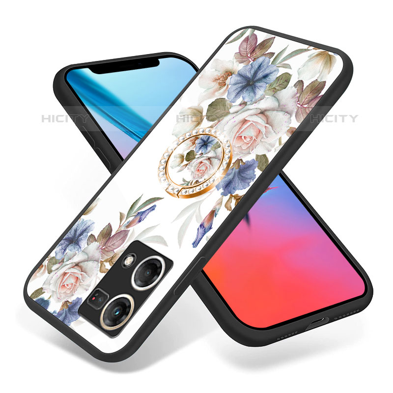 Custodia Silicone Gel Laterale Fiori Specchio Cover S01 per Oppo F21s Pro 4G