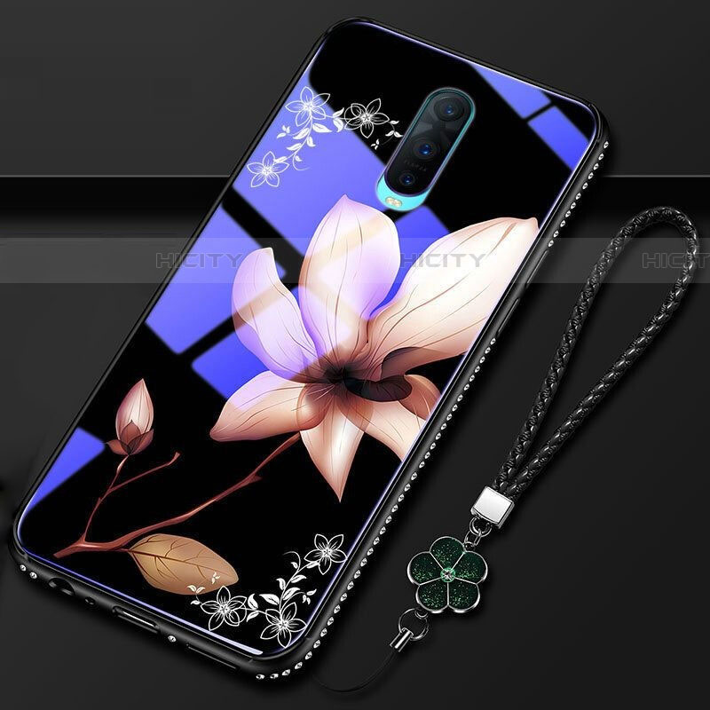 Custodia Silicone Gel Laterale Fiori Specchio Cover S01 per Oppo RX17 Pro