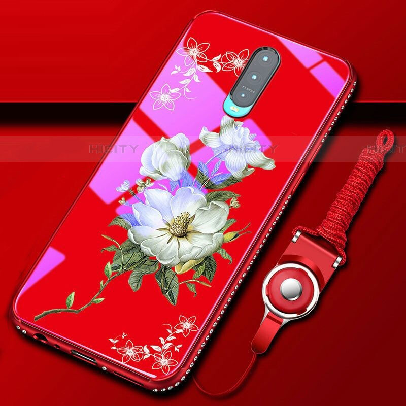 Custodia Silicone Gel Laterale Fiori Specchio Cover S01 per Oppo RX17 Pro Multicolore