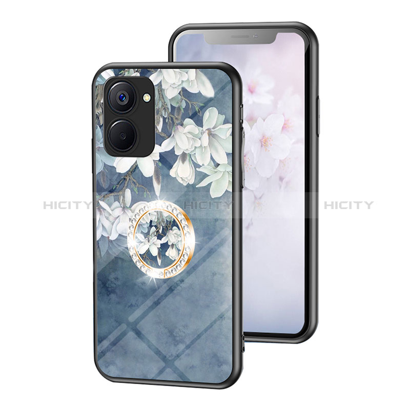 Custodia Silicone Gel Laterale Fiori Specchio Cover S01 per Realme 10S 5G