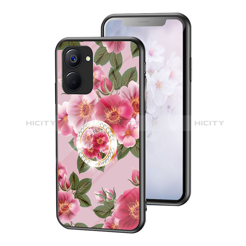 Custodia Silicone Gel Laterale Fiori Specchio Cover S01 per Realme 10S 5G