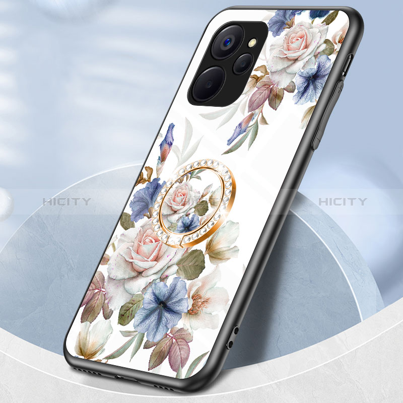 Custodia Silicone Gel Laterale Fiori Specchio Cover S01 per Realme 9i 5G